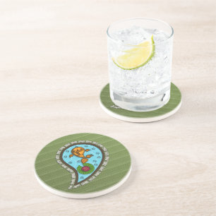 Scales the Goldfish Sandstone Coaster