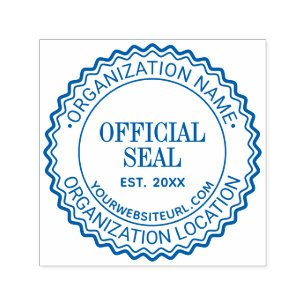 Scallop #3 Generic Official Seal Name Loc URL Est Self-inking Stamp