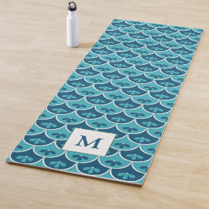 Scallop Floral Pattern Custom Colours Yoga Mat