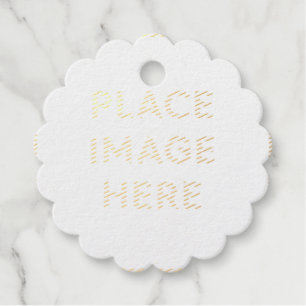 Scallop Foil Favor Tags