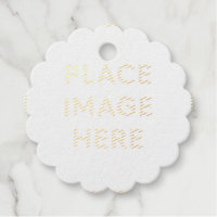 Scallop Foil Favour Tags