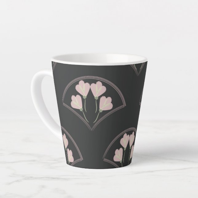 "Scallop Garden" Latte Mug (Left Angle)