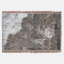 Scallop Shell Fossil Throw