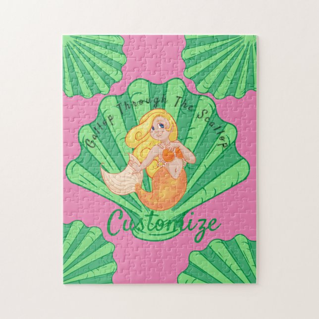 Scallop Shell Mermaid Thunder_Cove  Jigsaw Puzzle (Vertical)