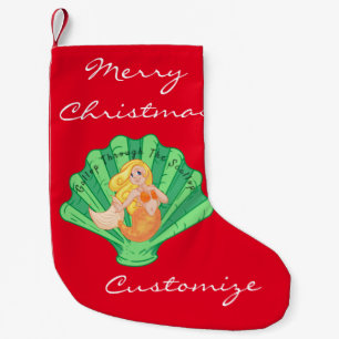 Scallop Shell Mermaid Thunder_Cove   Small Christmas Stocking