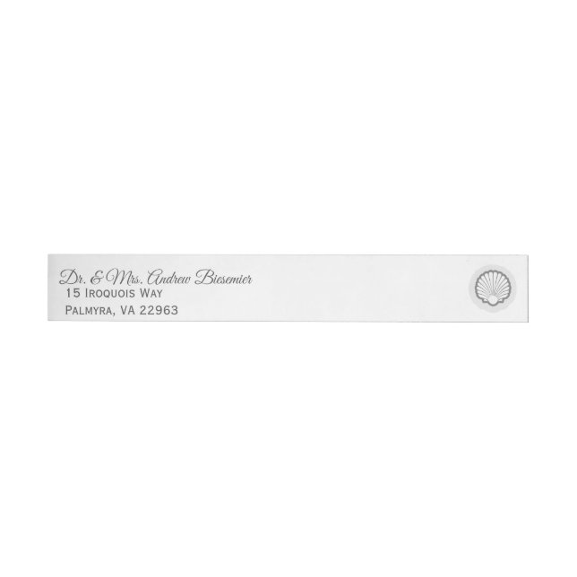 scallop shell wrap around label (Individual)