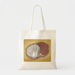 Scallop shells tote bag