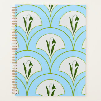 Scallop tulip flower design spiral planer book planner
