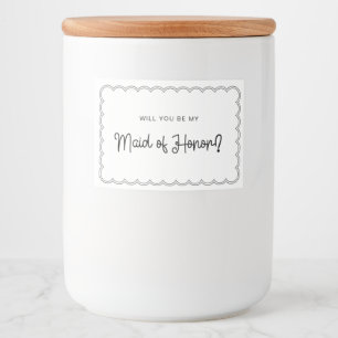 Scalloped Border Bridesmaid candle label