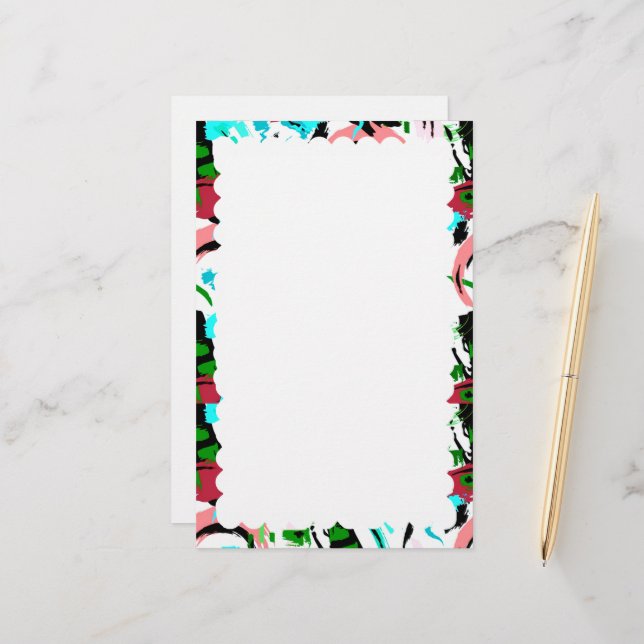 scalloped border stationery (Front/Back In Situ)