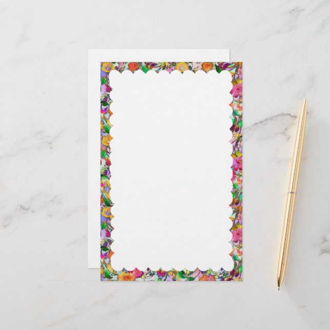 scalloped border stationery (Front/Back In Situ)