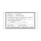 Scalloped Bordered Notary Public Copy Stamp