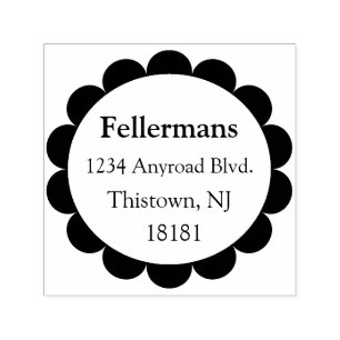 Scalloped Circle Self-inking Stamp