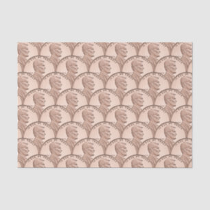 Scalloped Copper Pennies Pattern Design Tissue Paper