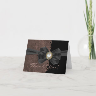 Scalloped Edge Wedding Thank You Card