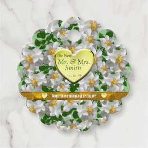 Scalloped  Floral Party Event Wedding  Favour Tags