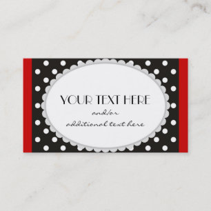 Scalloped Polka Dot Business Card