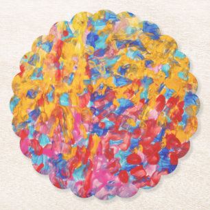 Scalloped Round Paper Coasters