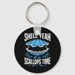 Scalloping Location Scallop Hunter Fishing Snorkli Keychain