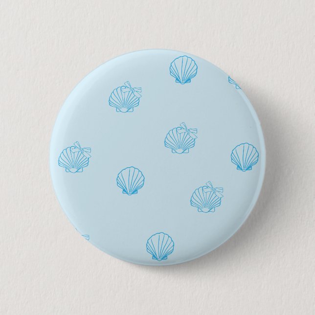 Scallops Outline Minimalism 2 Inch Round Button (Front)