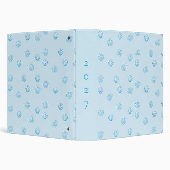 Scallops Outline Minimalism Binder (Background)