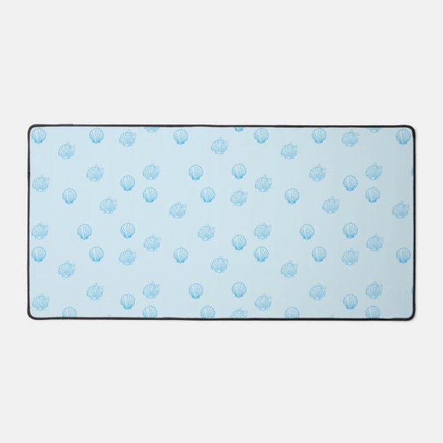  Scallops Outline Minimalism Desk Mat (Front)
