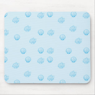 Scallops Outline Minimalism Mouse Pad