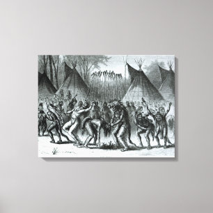 Scalp Dance from 'Sketches of Indian Warfare' Canvas Print