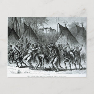 Scalp Dance from 'Sketches of Indian Warfare' Postcard