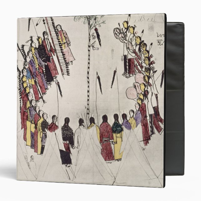 Scalp dance or victory dance (ink on paper) binder (Front/Inside)