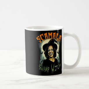 Scamala Swamp Witch Funny Anti Kamala Harris Hallo Coffee Mug