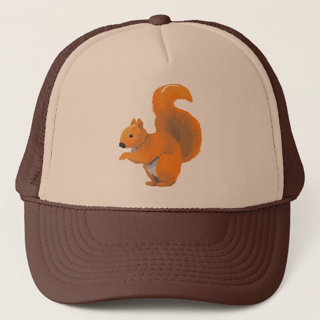 Scampering Squirrel Trucker Hat (Front)