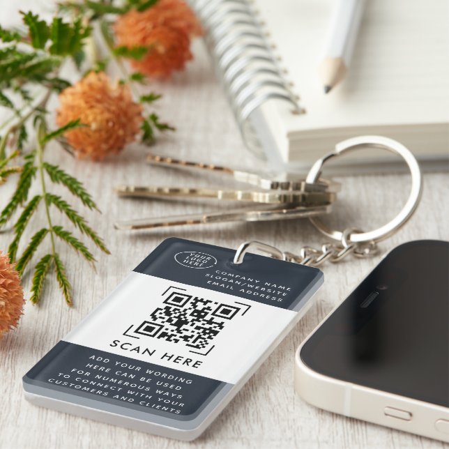 Scan de code QR | Logo d'entreprise promotionnel (Devant droit)