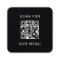 Scan For Our Menu Black Custom QR Code and Logo