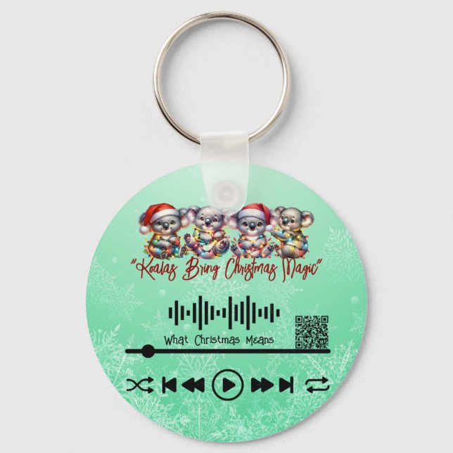 Scan for Video, Christmas Magic  Keychain (Front)