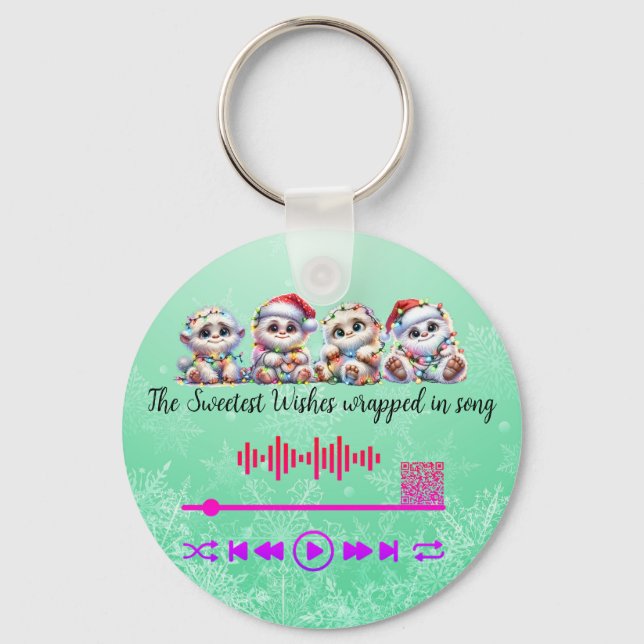 Scan for, wrapped in a song KeyChain (Back)