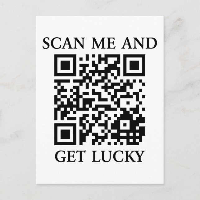 Scan Me And Get Lucky Postcard (Front)