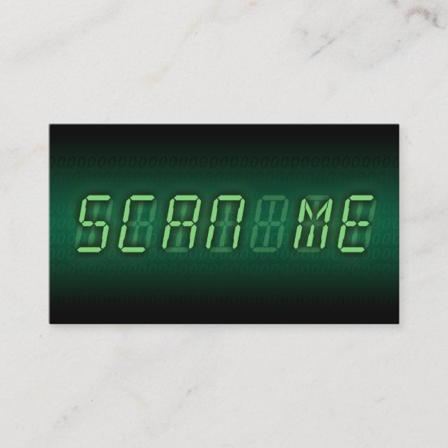 SCAN ME : digital readout Business Card (Front)