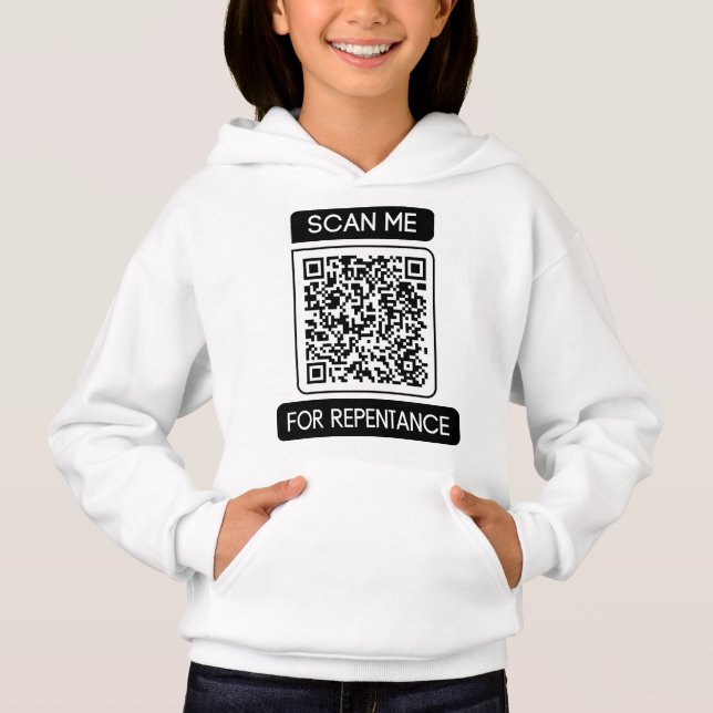 Scan Me For Repentance QR Code Girl's (Front)