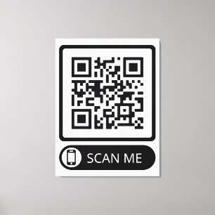 Scan Me Marketing QR Code Canvas Print