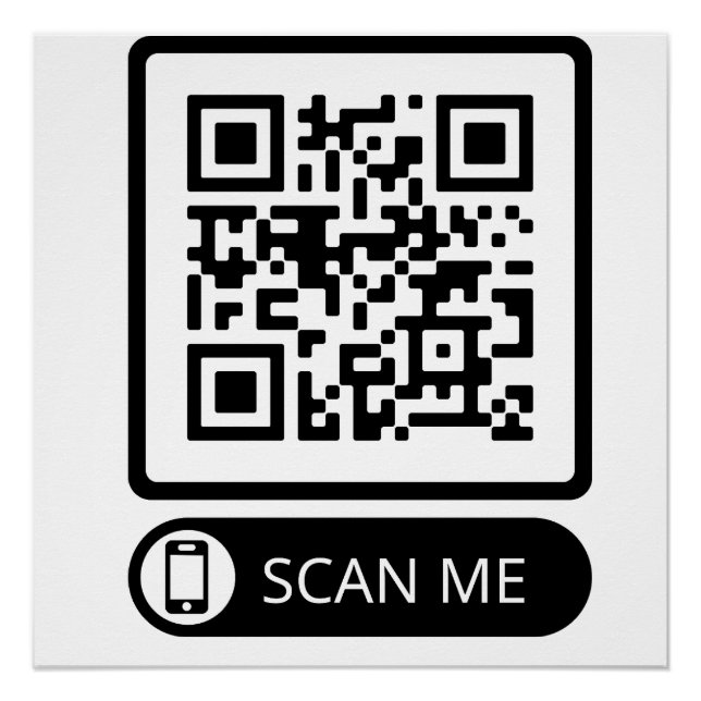 Scan Me Marketing QR Code Poster (Front)