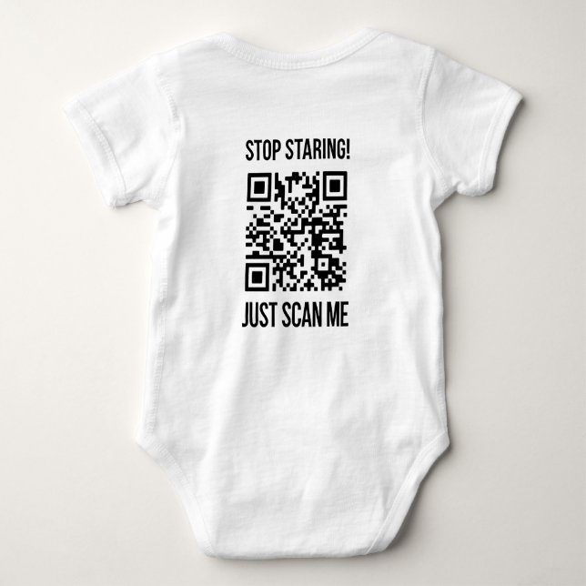 Scan Me QR Code: Choose Kindness Every Day Baby Bodysuit (Back)