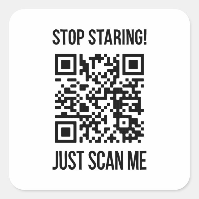 Scan Me QR Code: Choose Kindness Every Day Square Sticker (Front)