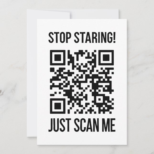 Scan Me QR Code: Create Your Future Invitation (Front)