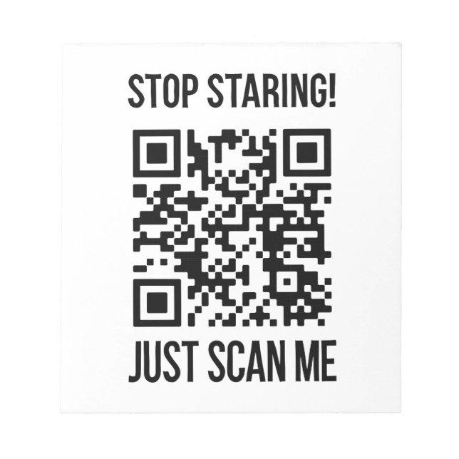 Scan Me QR Code: Create Your Future Notepad (Front)
