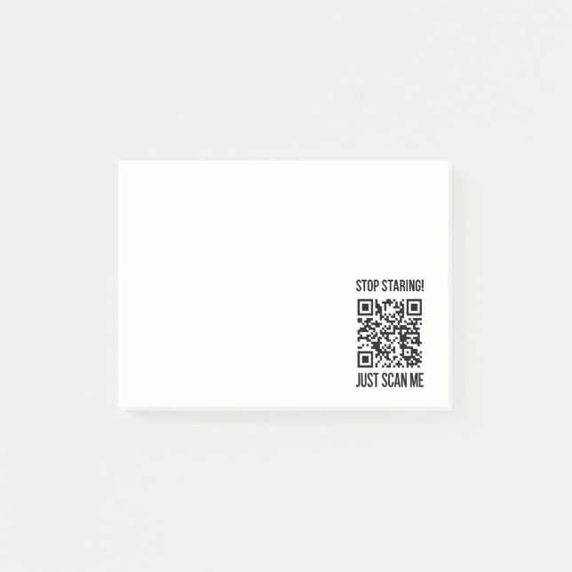 Scan Me QR Code: Create Your Future Post-it Notes (Front)