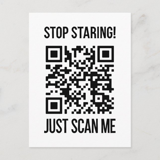 Scan Me QR Code: Create Your Future Postcard (Front)