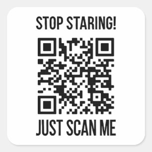 Scan Me QR Code: Create Your Future Square Sticker