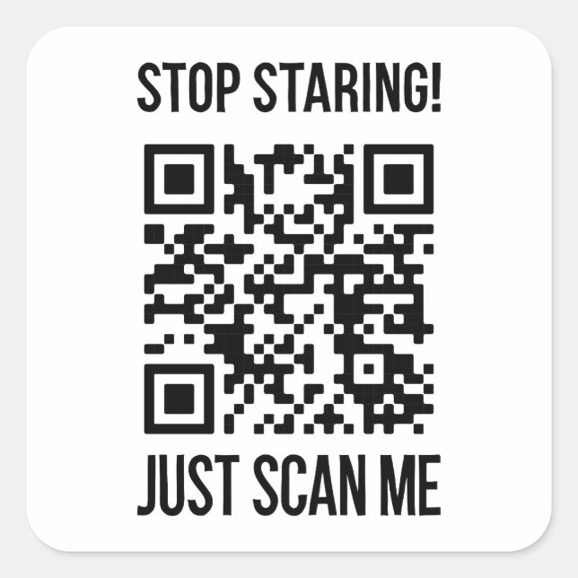 Scan Me QR Code: Create Your Future Square Sticker (Front)
