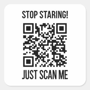 Scan Me QR Code: Create Your Future Square Sticker